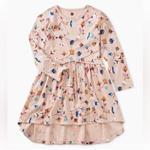 Tea Collection Floral Printed Asymmetrical Wrap Dress